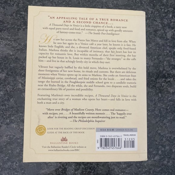 A Thousand Days In Venice-Soft Cover-With Recipes - Picture 2 of 2
